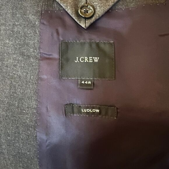 EUC Men's J.Crew Ludlow Super 120's Loro Piana Wool Gray Blazer Jacket 44R 44 R - Picture 5 of 6